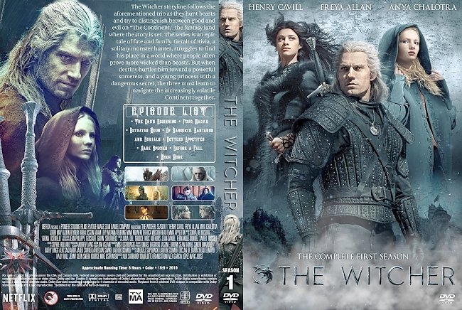 dvd cover The Witcher Season 1 DVD Cover