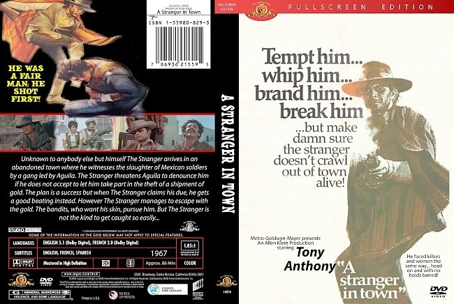 dvd cover A Stranger In Town 1967 Dvd Cover