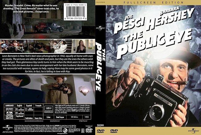 dvd cover The Public Eye 1992 Dvd Cover