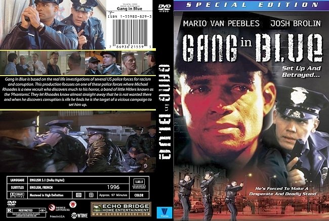 dvd cover Gang In Blue 1996 Dvd Cover