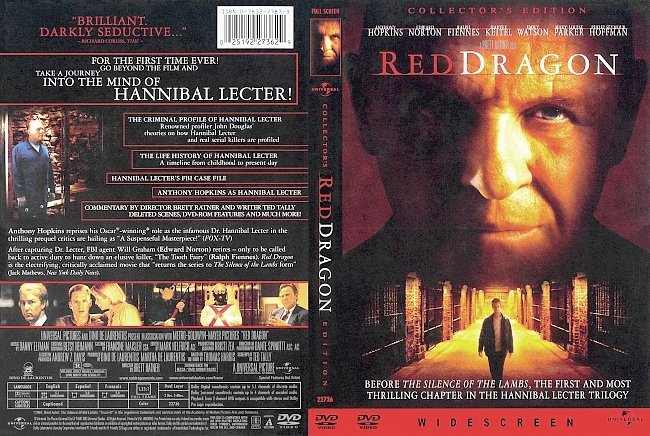 dvd cover Red Dragon - Collectors Edition 2002 Dvd Cover