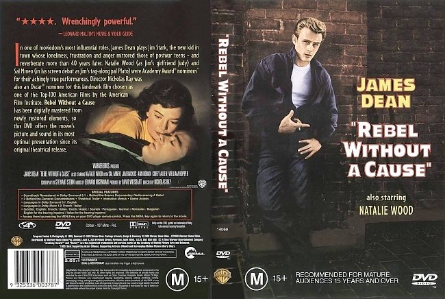 dvd cover Rebel Without A Cause 1955 Dvd Cover