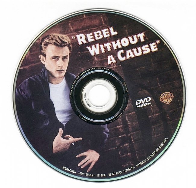 dvd cover Rebel Without A Cause 1955 Disc Label Dvd Cover