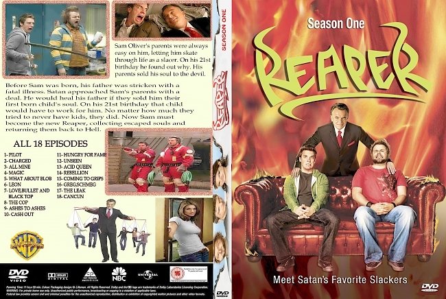 dvd cover Reaper - Season 1 2008 Dvd Cover