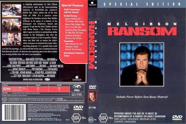 Ransom – Special Edition 1996 Dvd Cover 