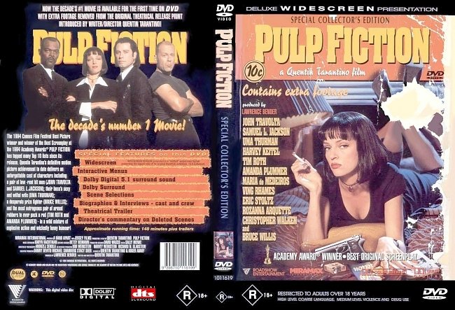 dvd cover Pulp Fiction 1994 Dvd Cover
