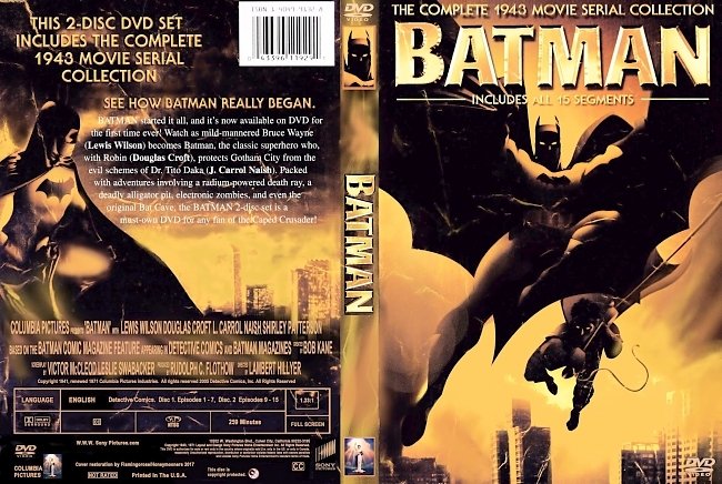 dvd cover Batman - 1943 Seriel Collection 2017 Dvd Cover