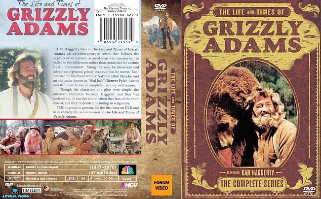 dvd cover The Life And Times Of Grizzly Adams 1978 Dvd Cover