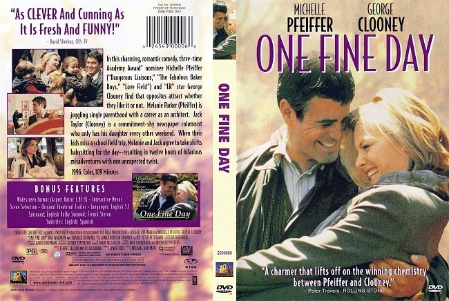 dvd cover One Fine Day 1996 Dvd Cover