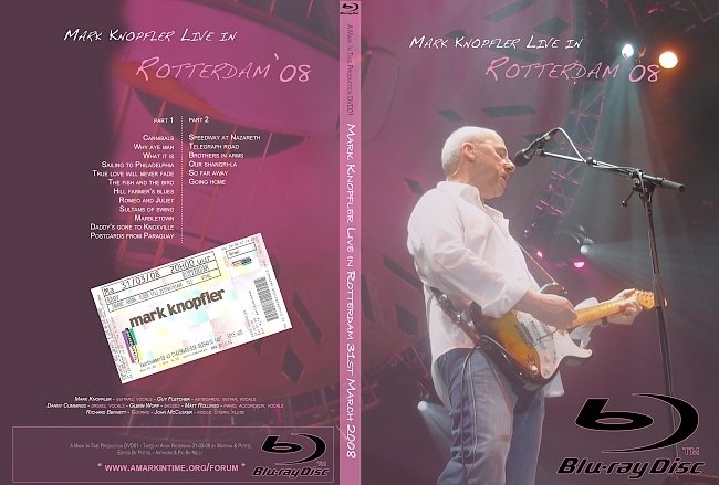 dvd cover Mark Knopfler - Live In Rotterdam 2008 2010 Dvd Cover