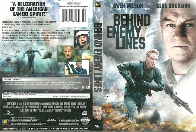 dvd cover Behind Enemy Lines 2001 Dvd Cover