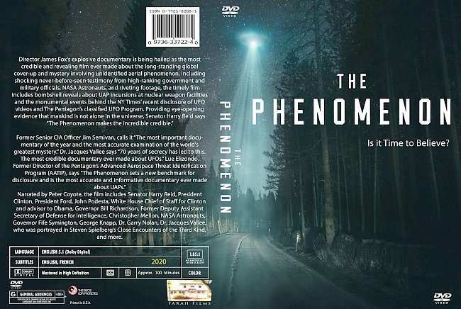 dvd cover The Phenomenon 2020 Dvd Cover