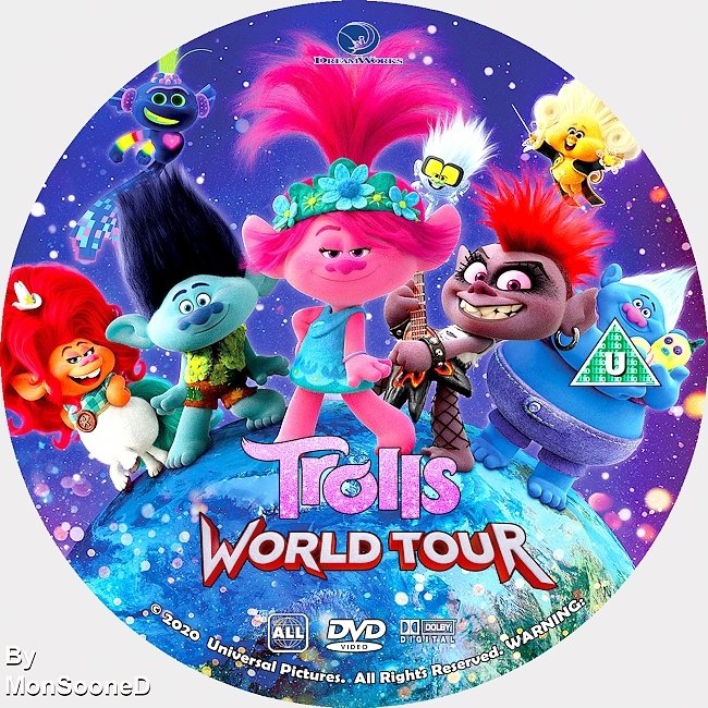 dvd cover Trolls World Tour 2020 Dvd Disc Dvd Cover
