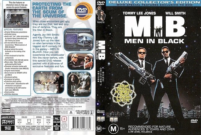 dvd cover Men In Black - Collectors Edition 1997 Dvd Cover