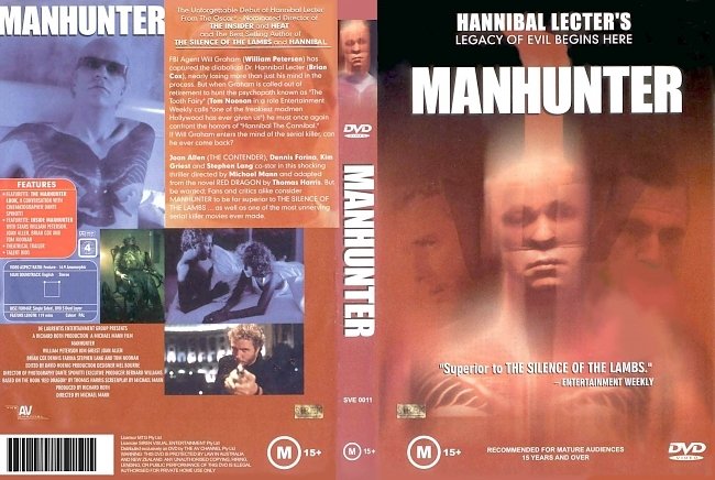 dvd cover Manhunter 1986 Dvd Cover