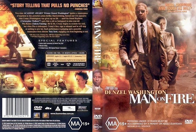 dvd cover Man On Fire 2004 Dvd Cover