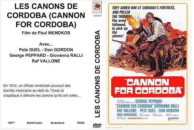dvd cover Cannon For Cordoba 1971 Dvd Cover