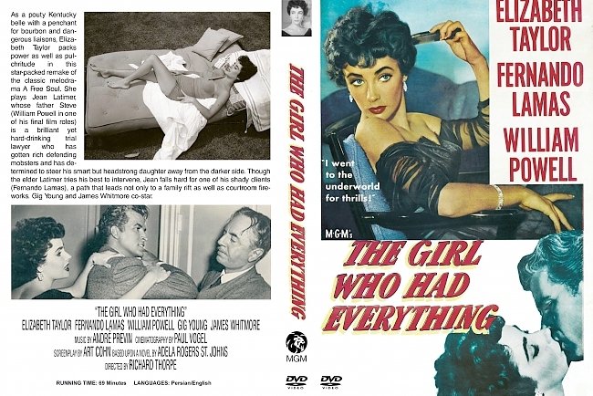 dvd cover Girl Who Had Everything, The 1953 Dvd Cover