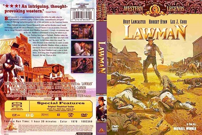 dvd cover Lawman 1970 Dvd Cover