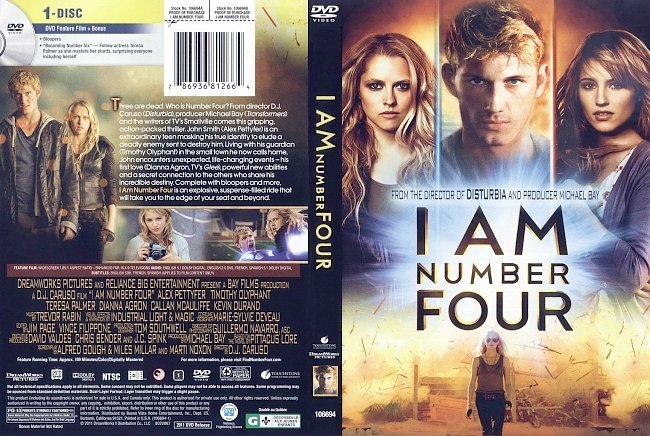 dvd cover I Am Number Four 2011 Dvd Cover