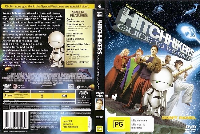 dvd cover The Hitchhikers Guide To The Galaxy 2005 Dvd Cover