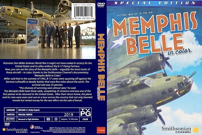 dvd cover Memphis Belle In Color 2019 Dvd Cover