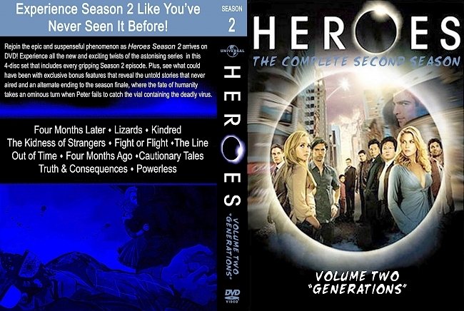 dvd cover Heroes - Season 2 2008 Dvd Cover