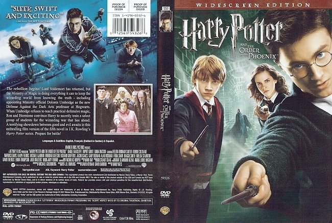 dvd cover Harry Potter And The Order Of The Phoenix 2007 Dvd Cover