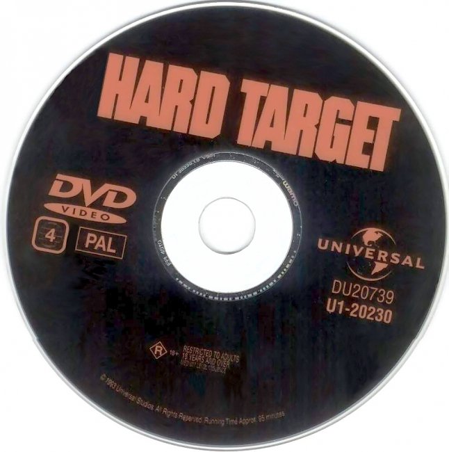 dvd cover Hard Target 1993 Disc Label Dvd Cover