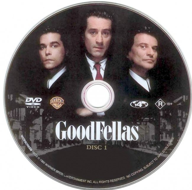 dvd cover GoodFellas 1990 Disc Label Dvd Cover