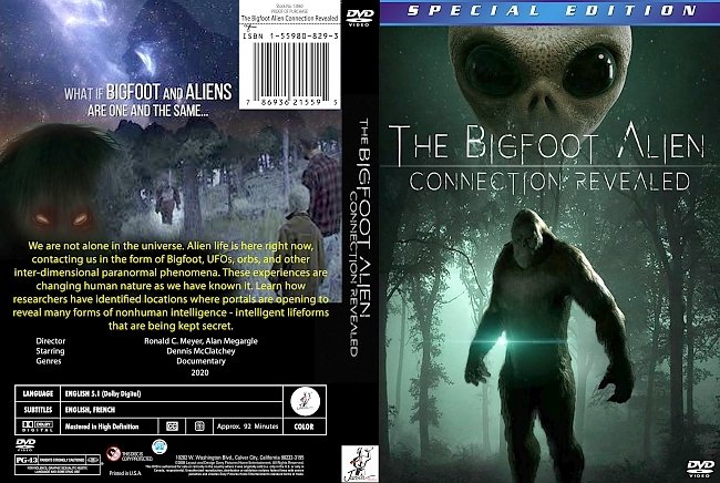 dvd cover The Bigfoot Alien Connection Revealed 2020 Dvd Cover