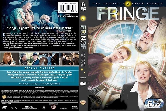 dvd cover Fringe - Season 3 2011 Dvd Cover