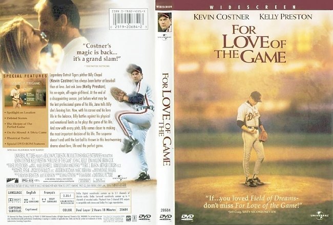 dvd cover For Love Of The Game 1999 Dvd Cover