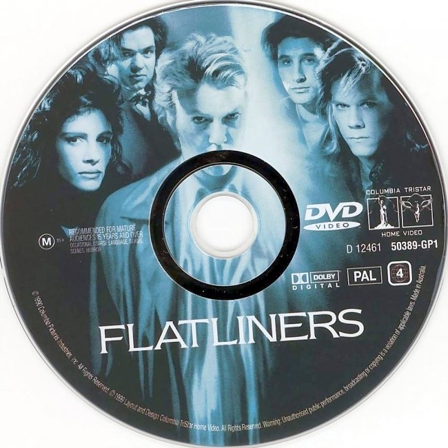 dvd cover Flatliners 1990 Disc Label Dvd Cover