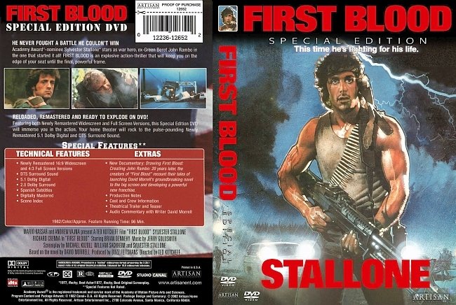 dvd cover First Blood - Special Edition 1982 Dvd Cover