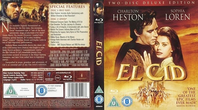 dvd cover El Cid 1961 Dvd Cover