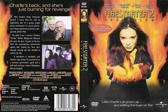 dvd cover Firestarter 2: Rekindled 2002 Dvd Cover