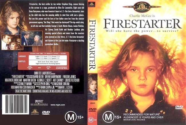 dvd cover Firestarter 1984 Dvd Cover