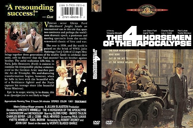 Four Horsemen Of The Apocalypse 1962 Dvd Cover 