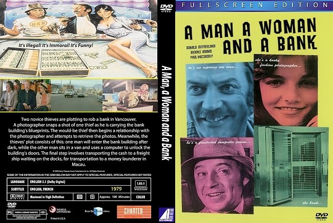 dvd cover A Man, A Woman And A Bank 1979 Dvd Cover