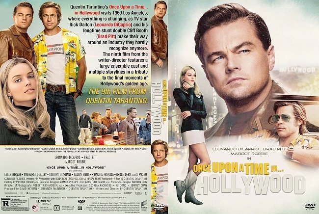 dvd cover Once Upon A Time In Hollywood 2019 Dvd Cover