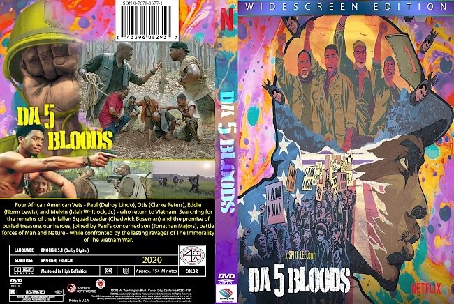 dvd cover Da 5 Bloods 2020 Dvd Cover