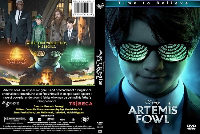 dvd cover Artemis Fowl 2020 Dvd Cover