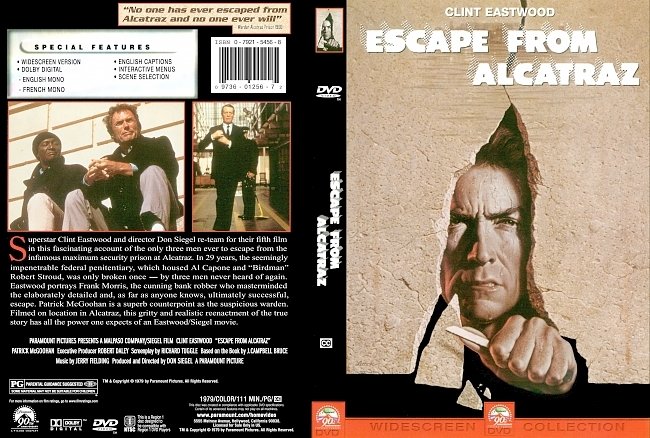 dvd cover Escape From Alcatraz 1979 Dvd Cover