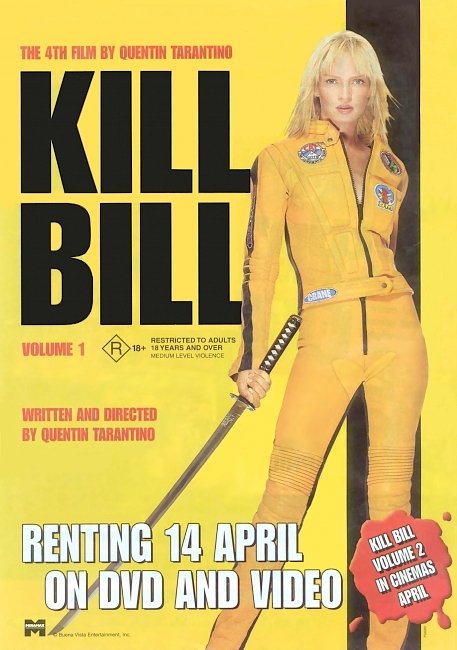 dvd cover Kill Bill - Volume 1 2003 Original R1 Front Dvd Cover