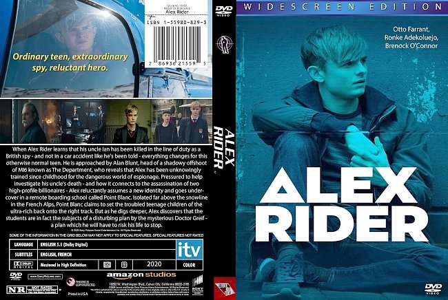 dvd cover Alex Rider Tv Series 2020 Dvd Cover