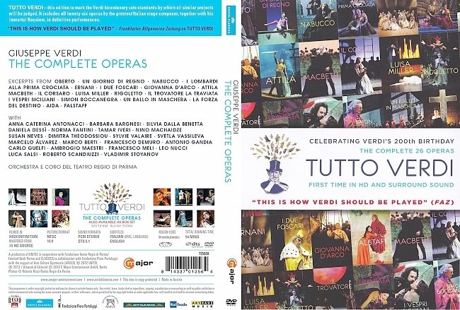 dvd cover Verdi - Tutto Verdi. The Complete Operas 2012 Dvd Cover