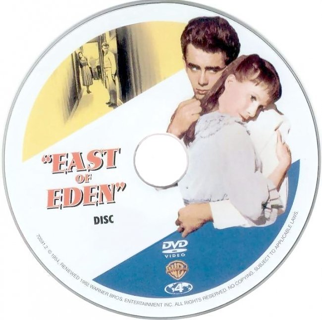 dvd cover East Of Eden 1955 Disc Label Dvd Cover