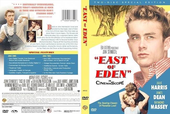 dvd cover East Of Eden 1955 Dvd Cover