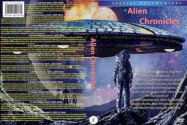 dvd cover Alien Chronicles 2020 Dvd Cover